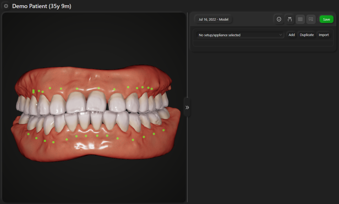 Open treatment page